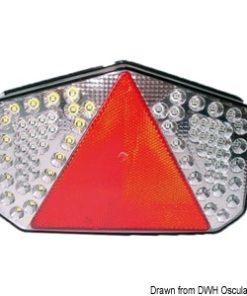 Fanale posteriore a LED con catadiottro triangolare